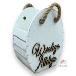 Jajko torebka białe napis