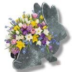 Królik doniczka szary