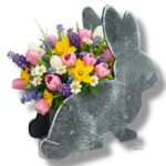 Królik doniczka szary