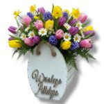 Jajko torebka białe napis