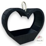 Serce średnie drewniane K-136 czarne