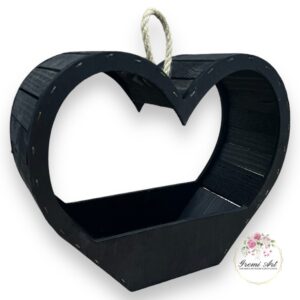 Serce średnie drewniane K-136 czarne