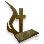 Krzyż płomień brązowy