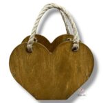 Torebka serce brąz K-268