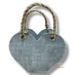Torebka serce szara K-268