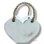 Torebka serce biała K-268