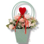 Topper welurowe serce 12 szt. K-567