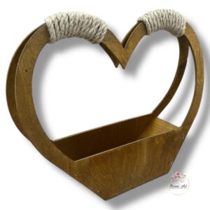 Serce małe brąz K-371