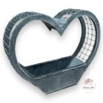 Serce siatka duże szare K-135