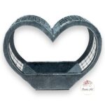 Serce siatka duże szare K-135