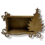 Pudełko z choinką brąz