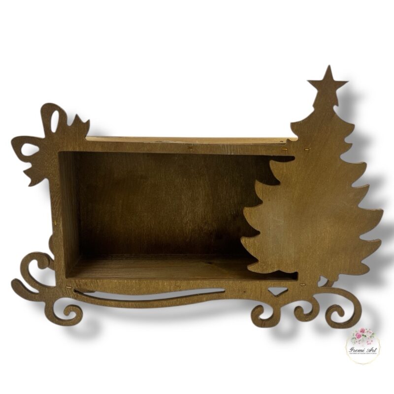 Pudełko z choinką brąz