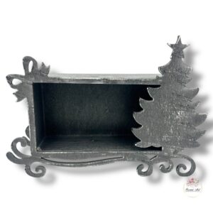 Pudełko z choinką szare