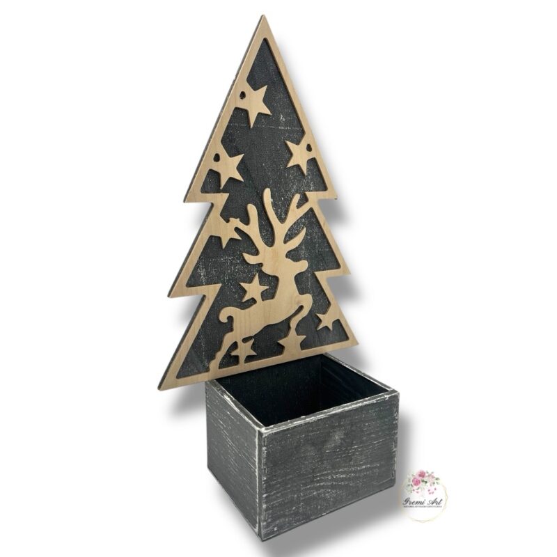 Choinka z reniferem szara