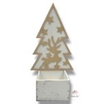 Choinka z reniferem biała