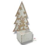 Choinka z reniferem biała