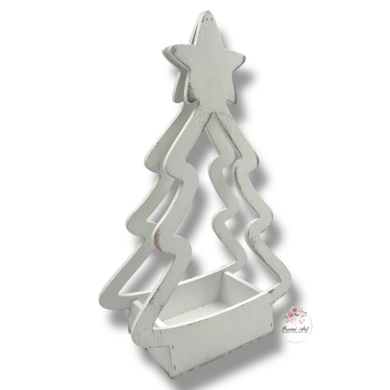 Choinka z gwiazdą biała