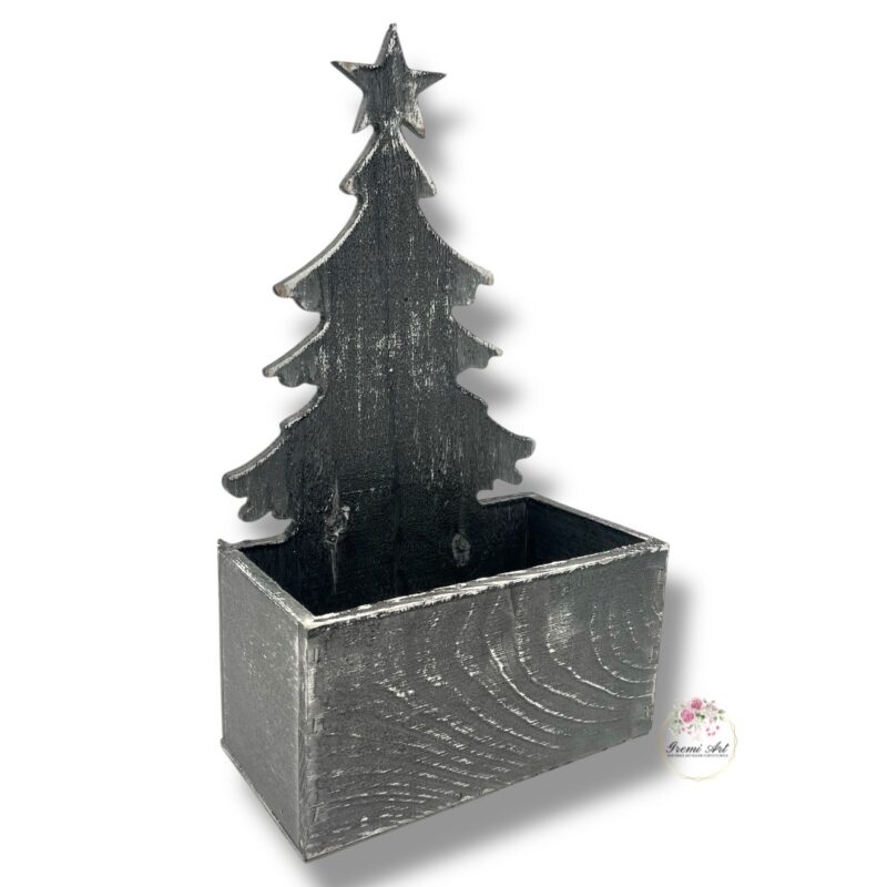 Skrzynka choinka szara