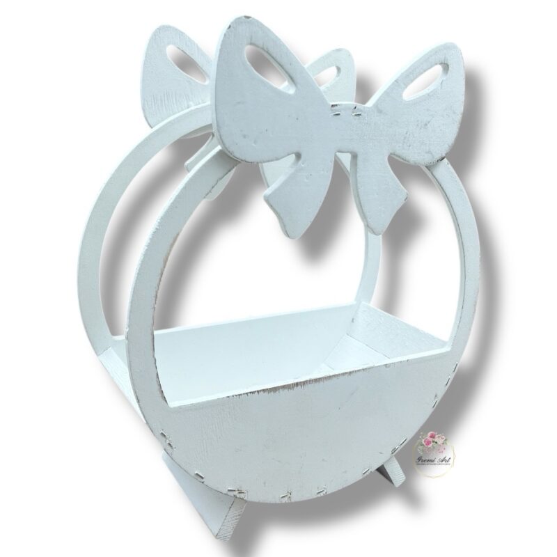 Osłonka kokardka biała