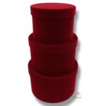 Flower box welur 3 szt K-485