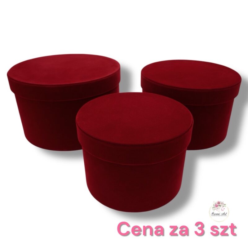 Flower box welur 3 szt K-485