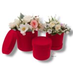 Flower box welur 3 szt K-483