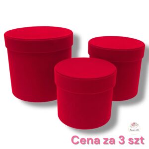 Flower box welur 3 szt K-483