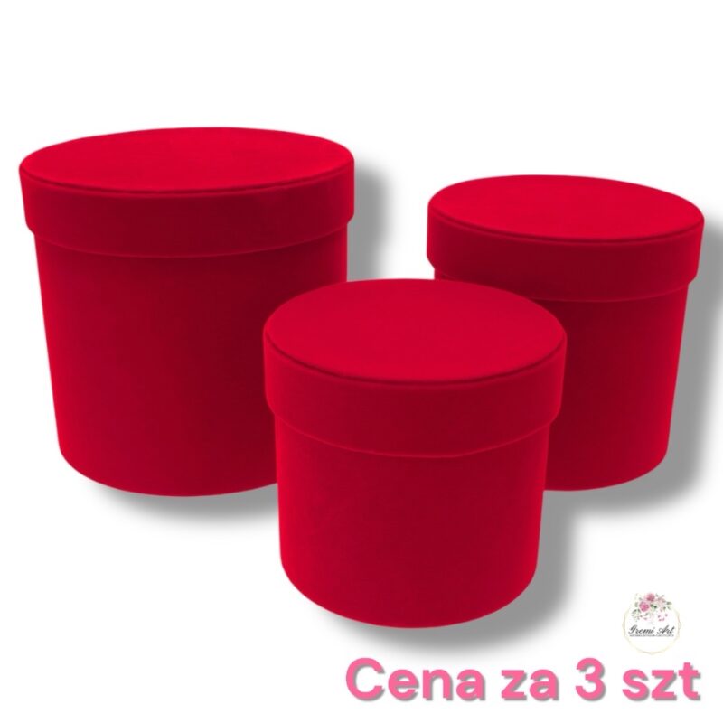 Flower box welur 3 szt K-483