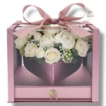Flower box serce z szufladą K-481