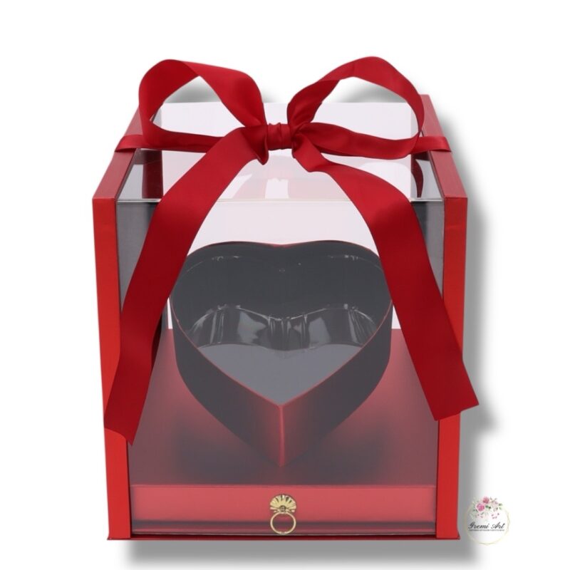 Flower box serce z szufladą K-479