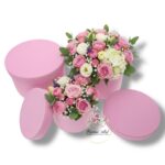 Flower box welur 3 szt K-484