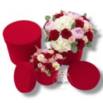 Flower box welur 3 szt K-483