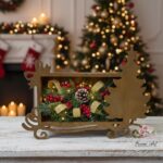 Pudełko z choinką brąz