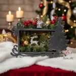 Pudełko z choinką szare