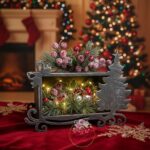 Pudełko z choinką szare