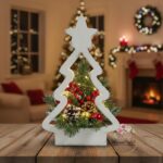 Choinka z gwiazdą biała