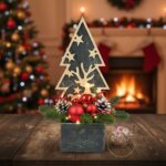 Choinka z reniferem szara