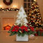 Choinka z reniferem biała