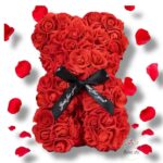 Miś z piankowych róż K-489