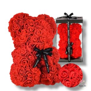 Miś z piankowych róż K-489