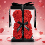 Miś z piankowych róż K-489