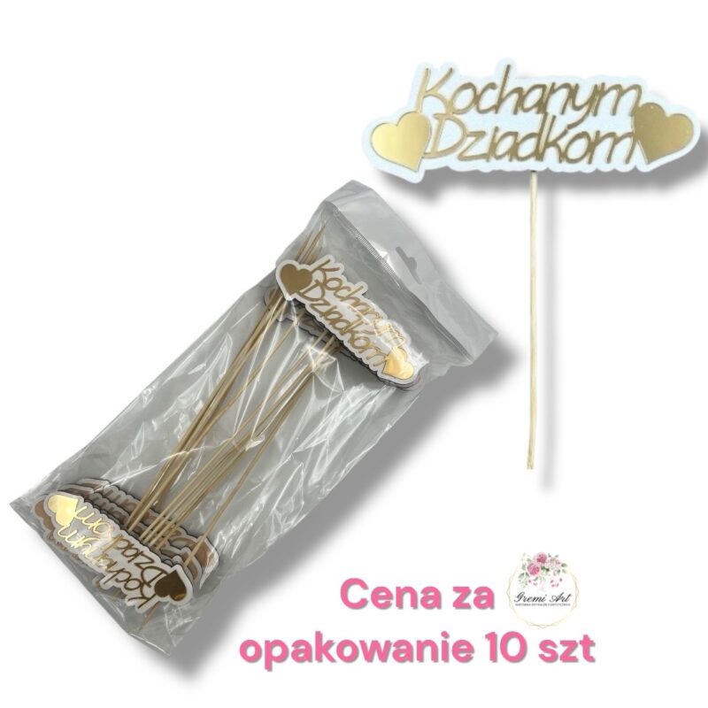 Topper złoty 10 szt. K-508