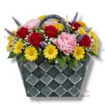 Drewniana torebka szara K-519