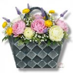 Drewniana torebka szara K-519