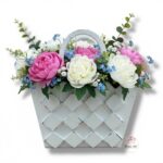 Drewniana torebka biała K-519