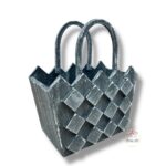 Drewniana torebka szara K-519