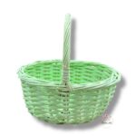 Wiklinowy koszyk zielony K-522