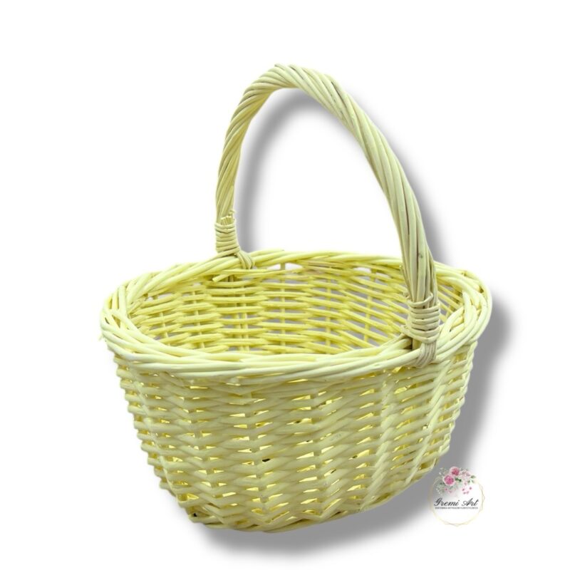 Wiklinowy koszyk żółty K-522