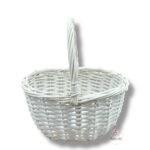 Wiklinowy koszyk biały K-522