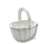 Wiklinowy koszyk biały K-522